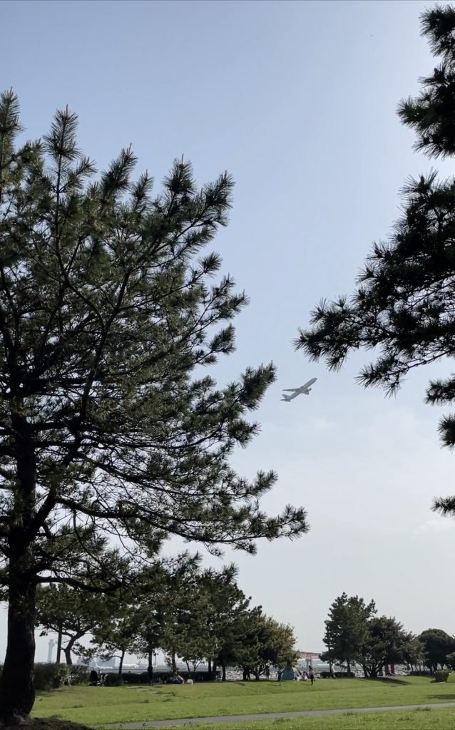 Tokyo Haneda havaalanının yanıbaşında muhteşem bir park